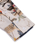Cotton Linen Floral Henley Shirt (US Only) Shirts coofandy