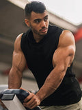 Workout Bodybuilding Muscle Sleeveless Hooded Tank Top (US Only) Tank Tops COOFANDY Store