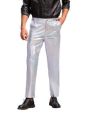 Stylish Metallic Shiny Pants Pants coofandy