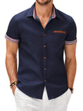 Cozy Denim Work Shirt (US Only) Shirts coofandy Navy Blue S