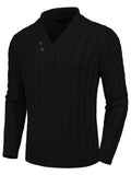 Casual Cable Knit Sweater (US Only) Sweater coofandy Black S