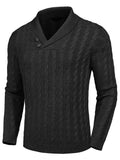 Casual Cable Knit Sweater (US Only) Sweater coofandy Dark Grey S