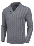 Casual Cable Knit Sweater (US Only) Sweater coofandy Light Grey S