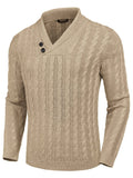 Casual Cable Knit Sweater (US Only) Sweater coofandy Khaki S