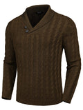 Casual Cable Knit Sweater (US Only) Sweater coofandy Brown S