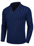 Casual Cable Knit Sweater (US Only) Sweater coofandy Blue S