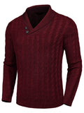Casual Cable Knit Sweater (US Only) Sweater coofandy Wine Red S