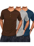 Classic Fit Cotton Shirts 3 Pack (US Only) Shirts coofandy Red/Grey/Blue S