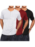 Classic Fit Cotton Shirts 3 Pack (US Only) Shirts coofandy White/Red/Black S