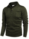 Thermal Fleece Henley Sweatshirt Shirts coofandy