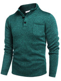 Thermal Fleece Henley Sweatshirt Shirts coofandy