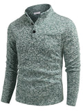 Thermal Fleece Henley Sweatshirt Shirts coofandy