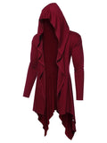 Casual Lightweight Hooded Cardigan (US Only) Cardigans coofandy Wine Red XS