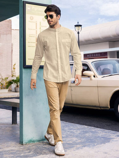 Breathable Button Up Linen Shirt (US Only) Shirts coofandy 