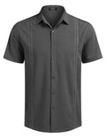 Cuban Short Sleeve Shirt (US Only) Shirts coofandy Dark Grey S