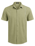 Cuban Short Sleeve Shirt (US Only) Shirts coofandy Light Green S