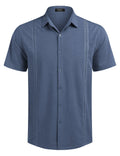 Cuban Short Sleeve Shirt (US Only) Shirts coofandy Dark Blue S