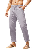 Classic Breathable Linen Pants (US Only) Pants coofandy Light Grey S