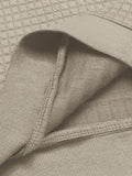 Casual Quarter Collar Waffle Sweatshirt (US Only) Hoodies coofandy
