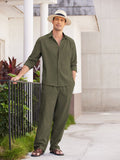 Casual Linen 2 Piece Beach Set (US Only) Sets coofandystore Army Green S