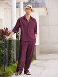 Casual Linen 2 Piece Beach Set (US Only) Sets coofandystore Wine Red S