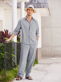 Casual Linen 2 Piece Beach Set (US Only) Sets coofandystore Light Grey S