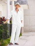 Casual Linen 2 Piece Beach Set (US Only) Sets coofandystore White S