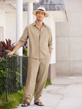 Casual Linen 2 Piece Beach Set (US Only) Sets coofandystore Dark Khaki S