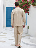 Cozy Cotton Linen Shirt Sets (US Only) Sets coofandy