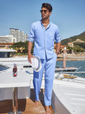 2-Piece Linen Long Sleeve Shirt Sets (US Only) Sets coofandy