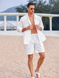 Casual 100% Cotton Beach Shirt Sets (US Only) Beach Sets coofandy