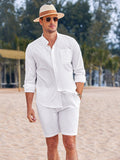 Casual 100% Cotton Beach Shirt Sets (US Only) Beach Sets coofandy