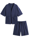 Casual Cotton Linen Kimono Sets (US Only) Sets coofandy