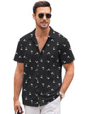 Soft Wrinkle Free Floral Shirt (US Only) Shirts coofandy Black S
