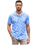 Soft Wrinkle Free Floral Shirt (US Only) Shirts coofandy Sky Blue S