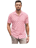 Soft Wrinkle Free Floral Shirt (US Only) Shirts coofandy Pink S