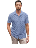 Soft Wrinkle Free Floral Shirt (US Only) Shirts coofandy Blue S