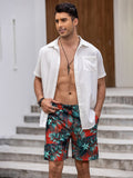 Hawaiian Quick Dry Flower Shorts (US Only) Shorts coofandy