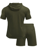 Loose Fit Hooded Sweatsuit Set (US Only) Sports Set coofandy