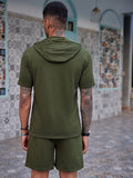 Loose Fit Hooded Sweatsuit Set (US Only) Sports Set coofandy