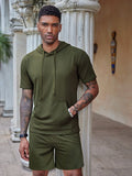 Loose Fit Hooded Sweatsuit Set (US Only) Sports Set coofandy