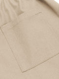 Classic Elastic Waist Linen Shorts (US Only) Shorts coofandy