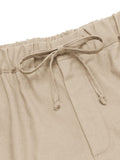 Classic Elastic Waist Linen Shorts (US Only) Shorts coofandy
