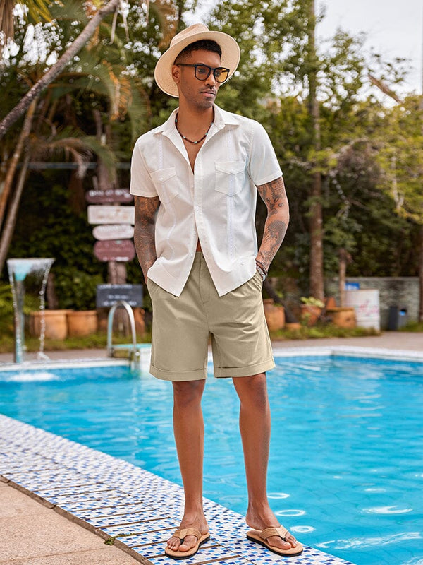 Classic Solid Linen Shorts (US Only) Shorts coofandy
