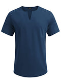 Casual Linen Style Henley Shirt (US Only) Shirts coofandy