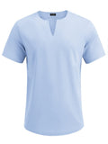Casual Linen Style Henley Shirt (US Only) Shirts coofandy