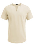 Casual Linen Style Henley Shirt (US Only) Shirts coofandy
