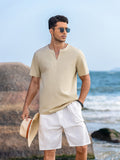 Casual Linen Style Henley Shirt (US Only) Shirts coofandy