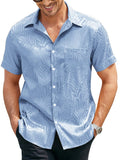 Silk Satin Jacquard Shirt (US Only) Shirts coofandy Light Blue S