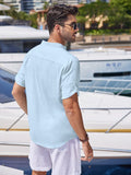 Soft Linen Blend Henley Shirt (US Only) Shirts coofandy